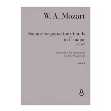 Load image into Gallery viewer, W.A. Mozart - Sonata for piano four-hands in F major KV. 497 trans. guitar duo