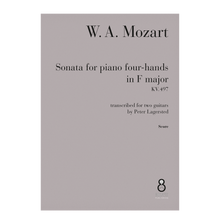 Load image into Gallery viewer, W.A. Mozart - Sonata for piano four-hands in F major KV. 497 trans. guitar duo SCORE DOWNLOAD
