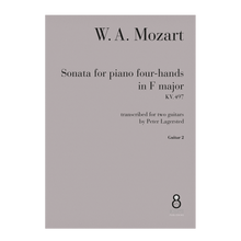 Load image into Gallery viewer, W.A. Mozart - Sonata for piano four-hands in F major KV. 497 trans. guitar duo
