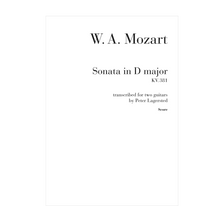 Load image into Gallery viewer, Mozart - Sonata in D major KV. 381 arr. two guitars SCORE (DOWNLOAD)