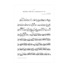 Load image into Gallery viewer, Mozart - Andante with five variations KV. 501 transcribed for two guitars