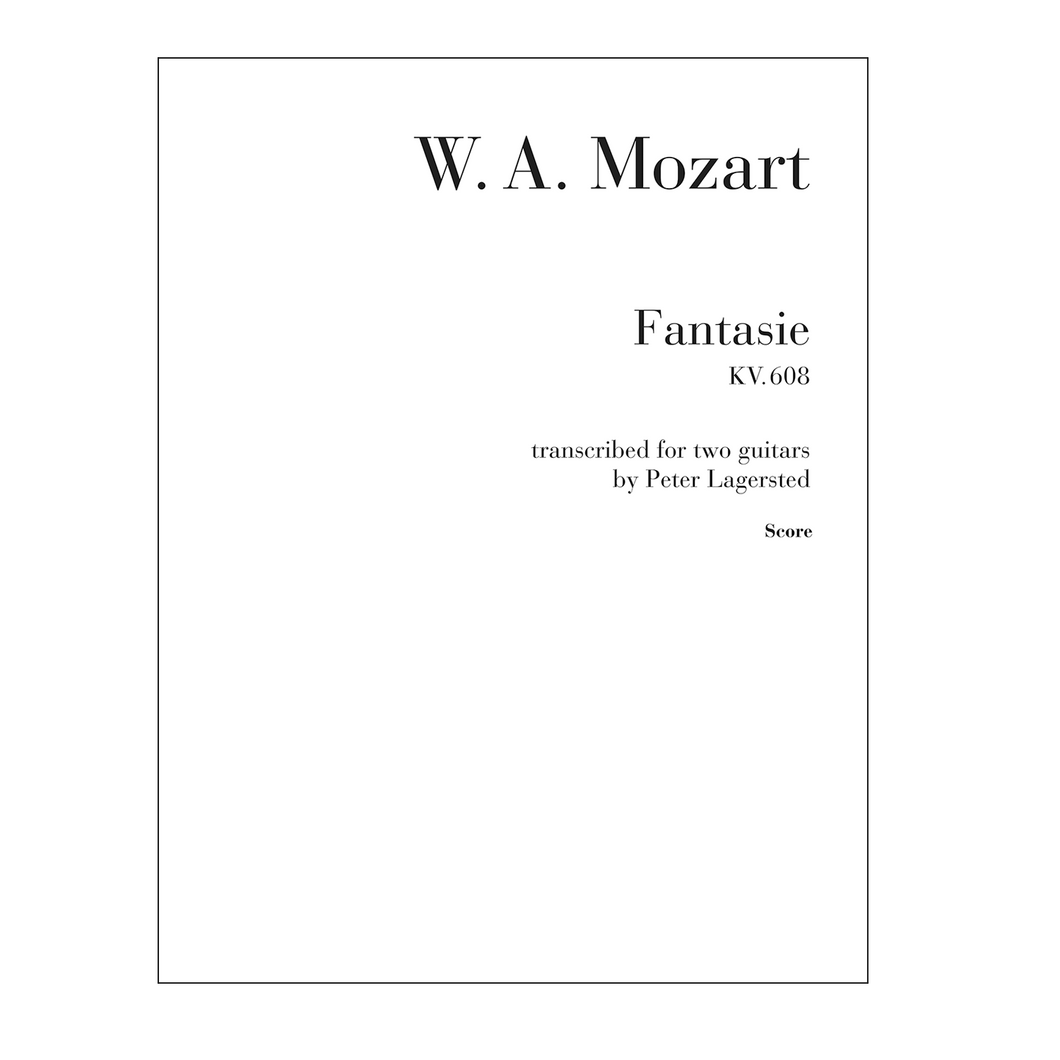Mozart - Fantasie KV. 608 arr. two guitars SCORE (DOWNLOAD)