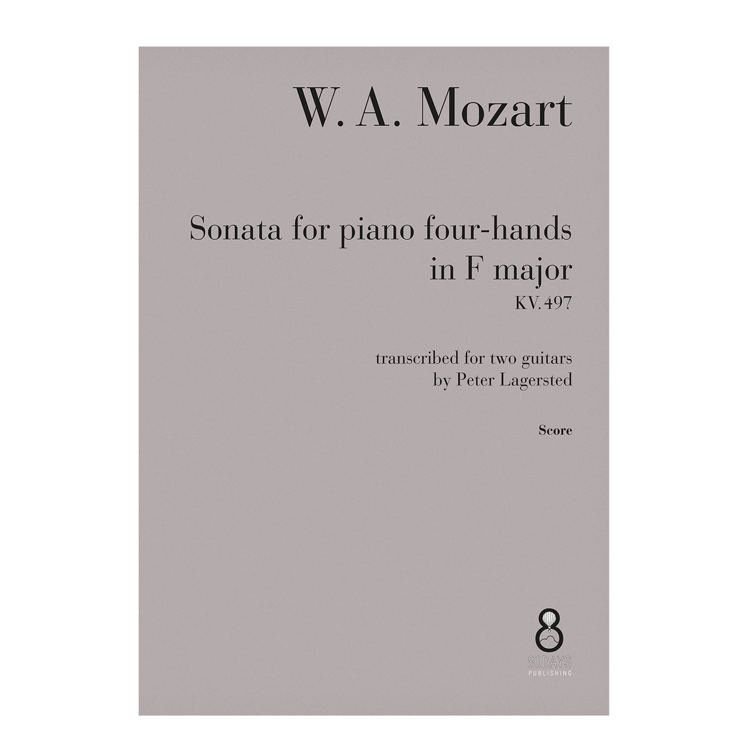 W.A. Mozart - Sonata for piano four-hands in F major KV. 497 trans. guitar duo SCORE DOWNLOAD
