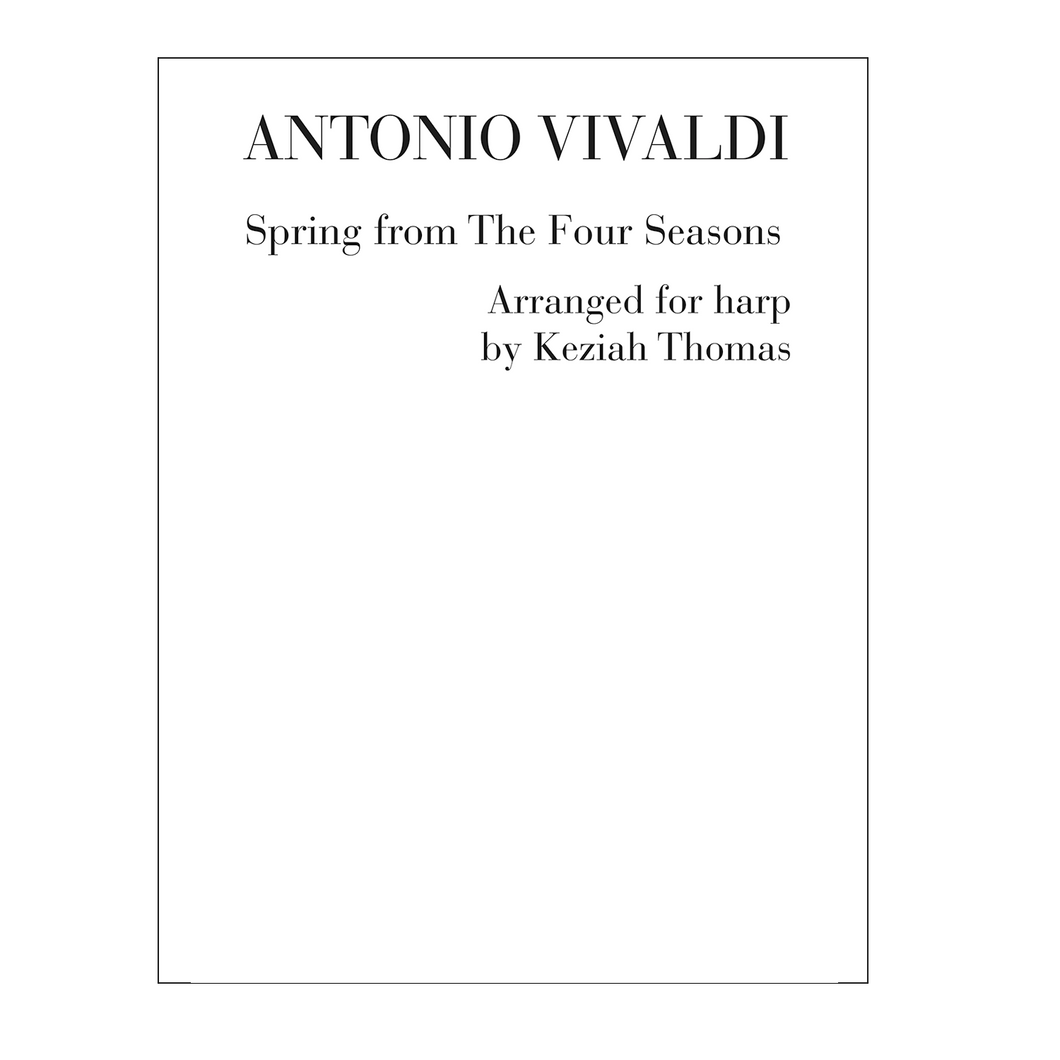 Vivaldi - Spring from The Four Seasons arranged for harp by Keziah Thomas DOWNLOAD