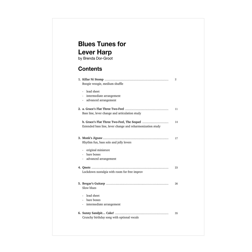 Brenda Dor-Groot - Blues Tunes for lever harp