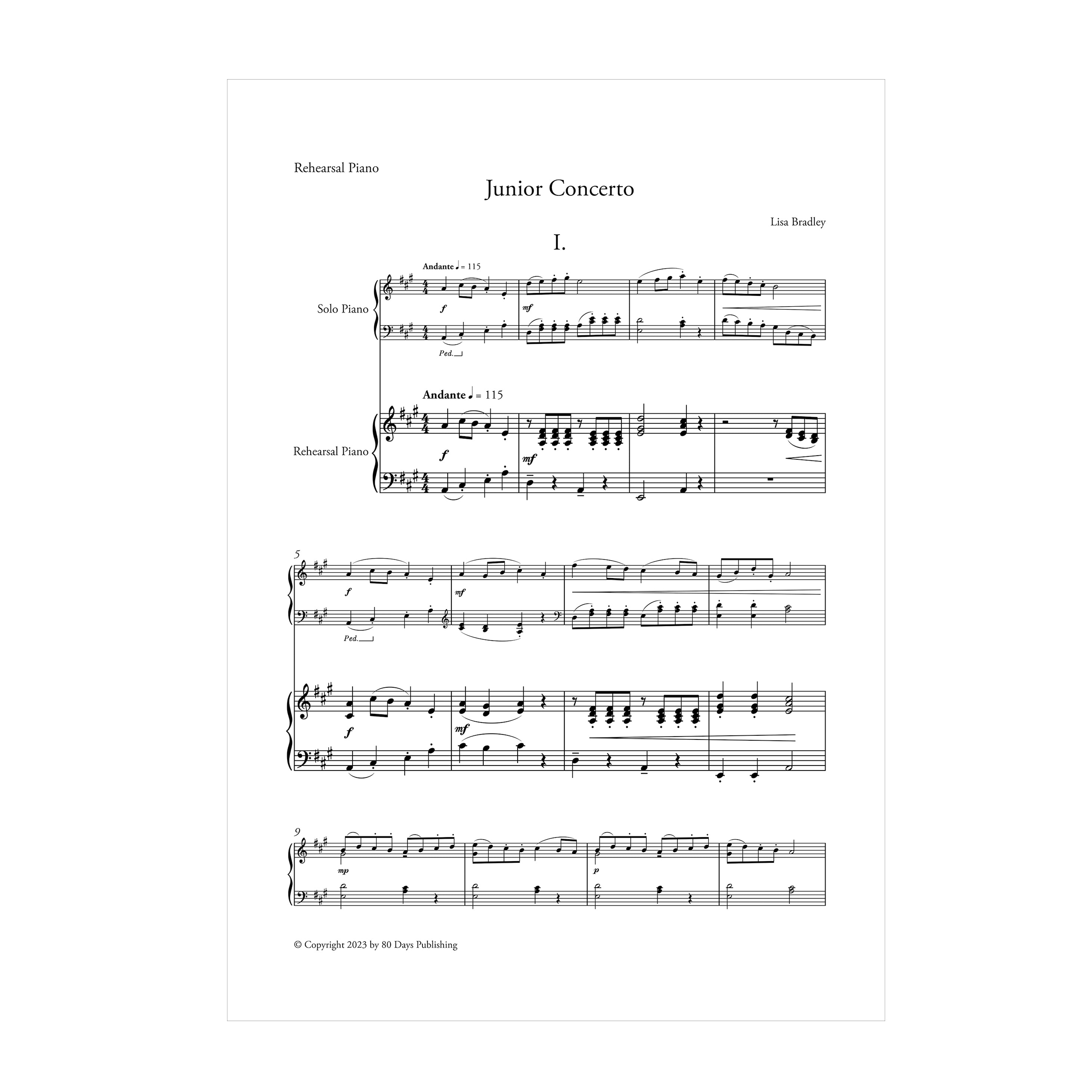 Lisa Bradley - Junior Concerto Solo Piano and Rehearsal Piano parts DOWNLOAD