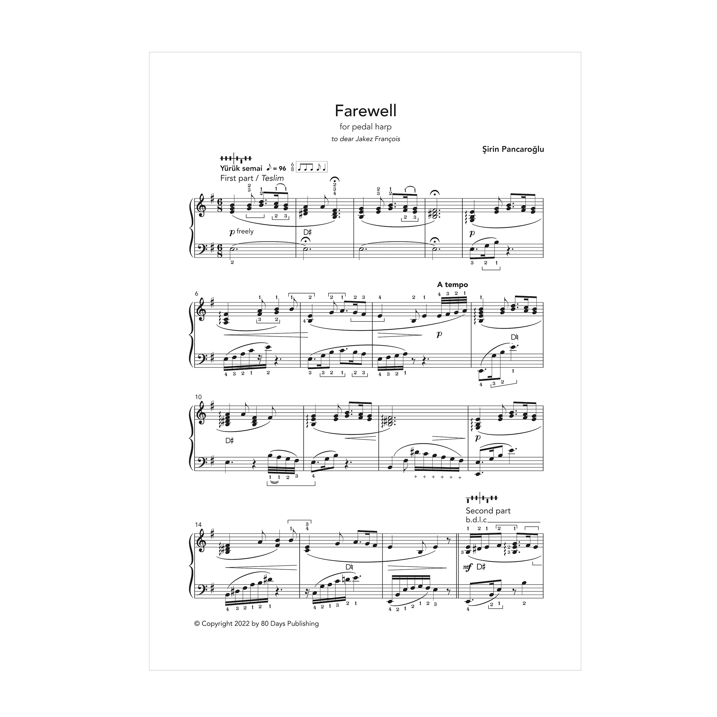 Farewell for pedal harp - Şirin Pancaroğlu DOWNLOAD
