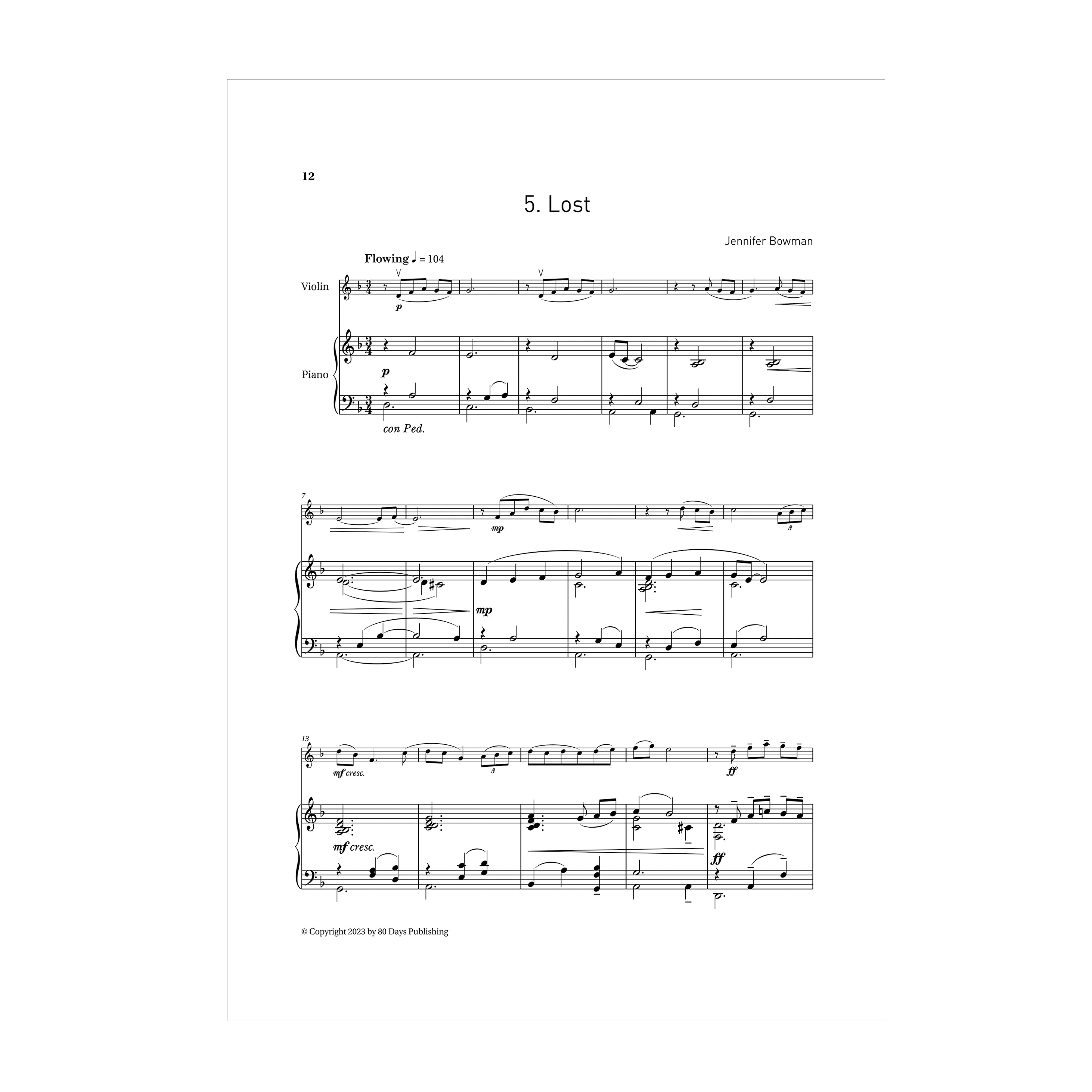 Jennifer Bowman - Modern Mosaics for violin and piano