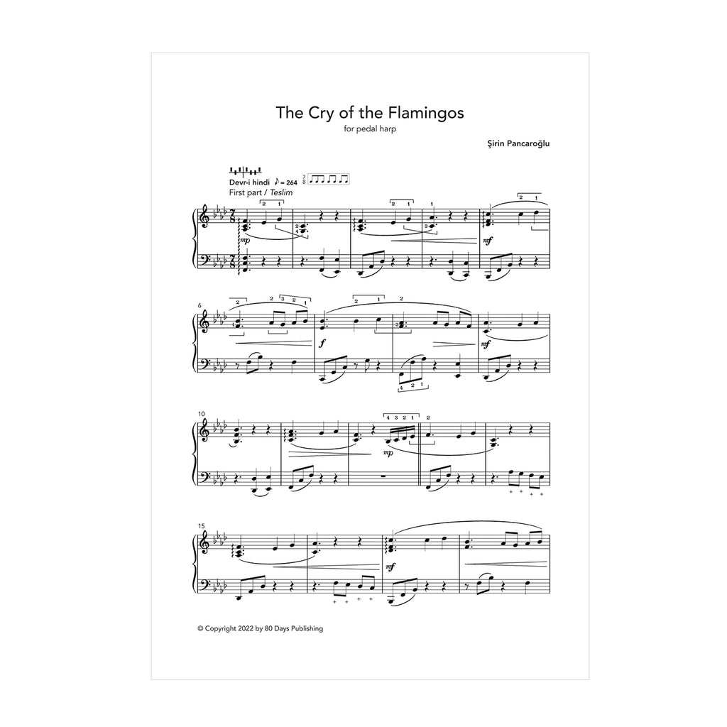The Cry of the Flamingos for pedal harp - Şirin Pancaroğlu DOWNLOAD