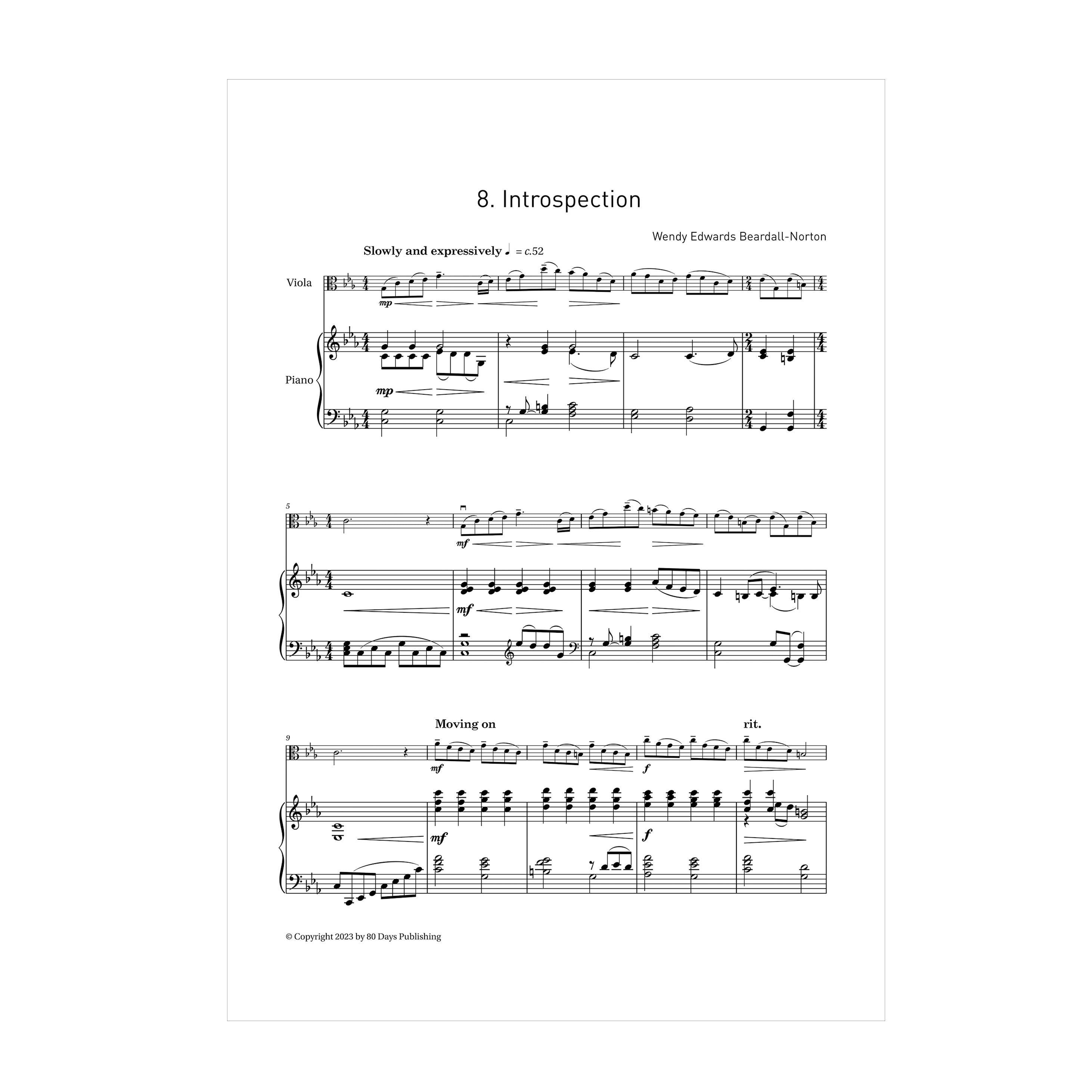 Wendy Edwards Beardall-Norton - So Here We Are Again for viola and piano