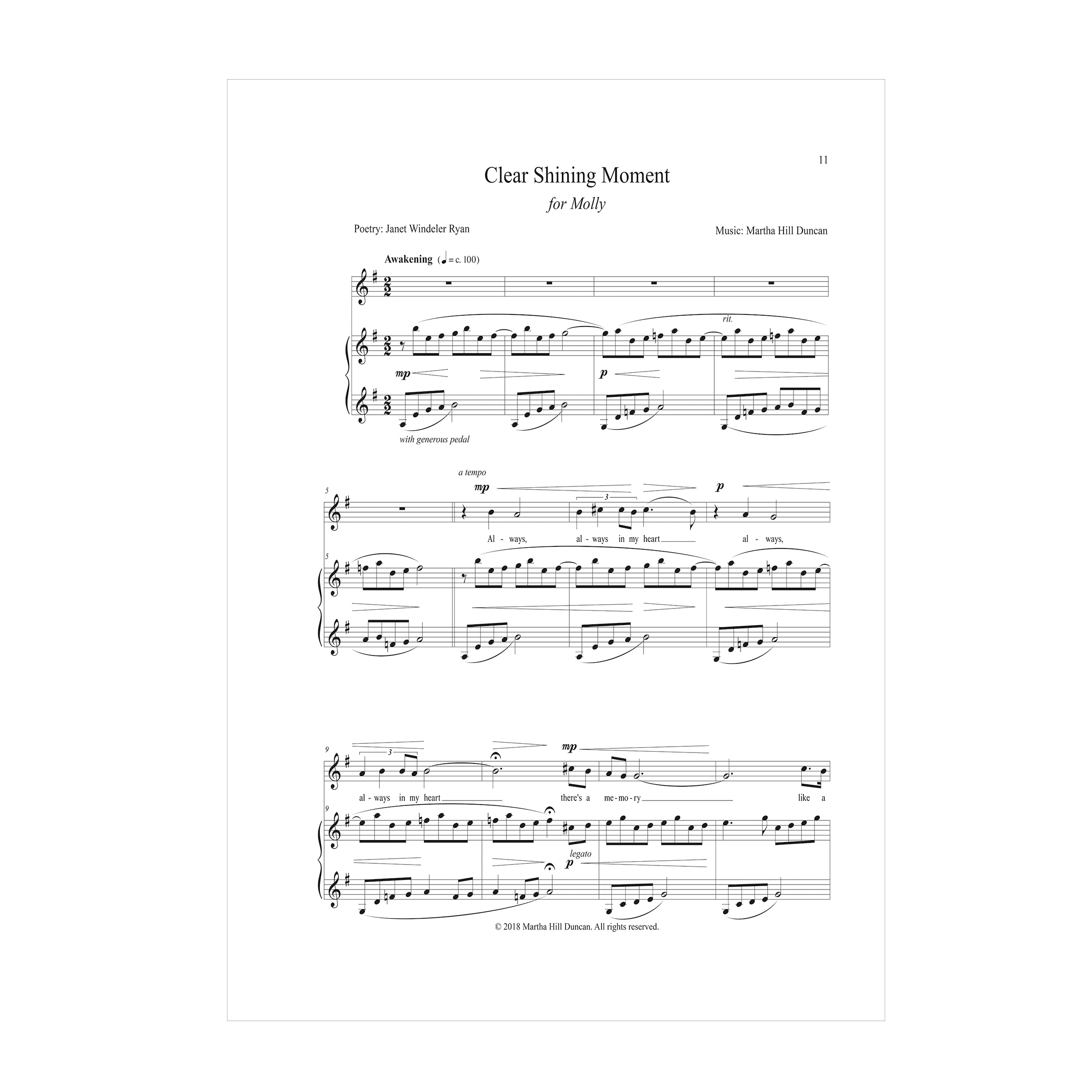 Martha Duncan Hill - How Will The Rain Fall? Four songs of reflection for Medium/High Voice
