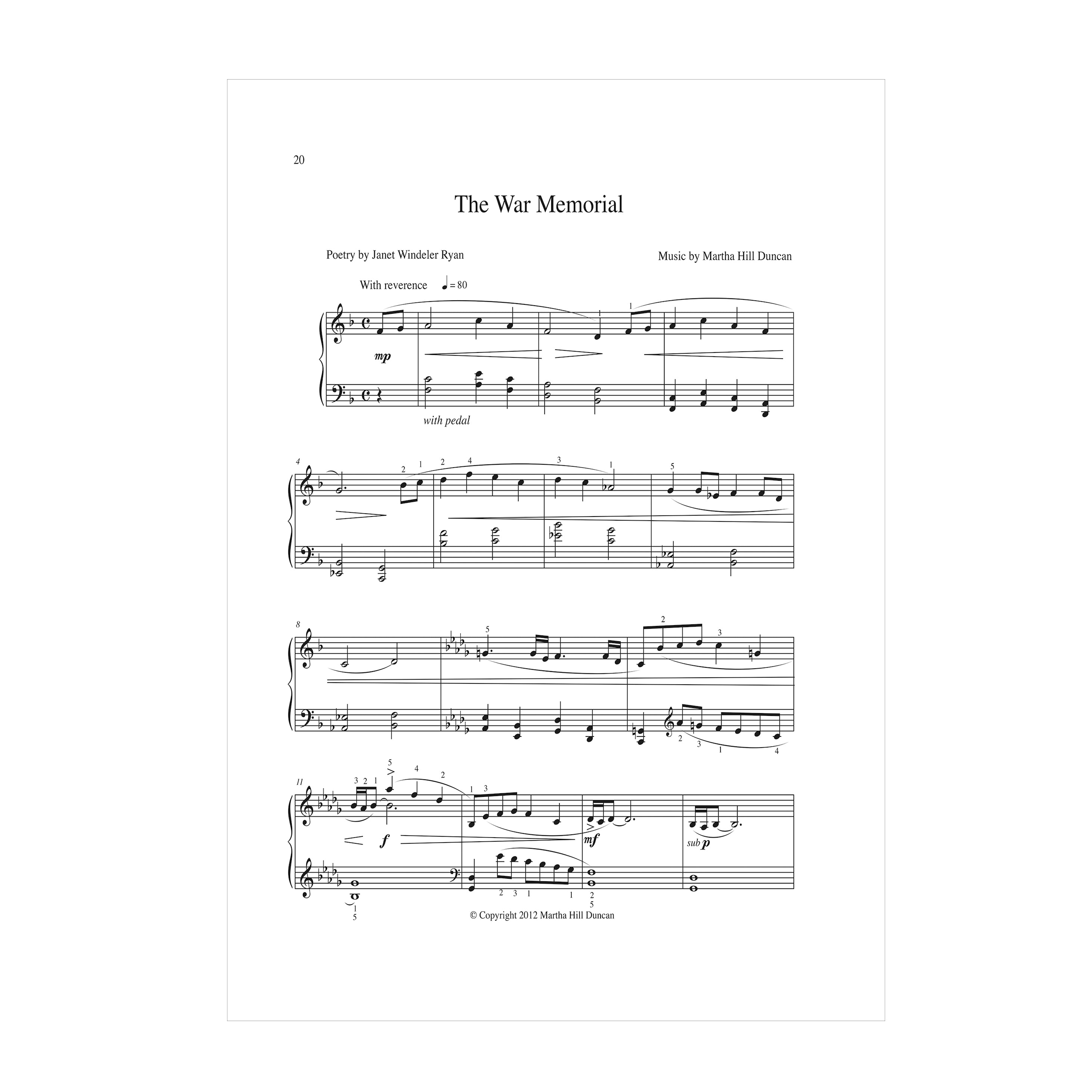 Martha Duncan Hill - How Will The Rain Fall? Four songs of reflection for Medium/High Voice