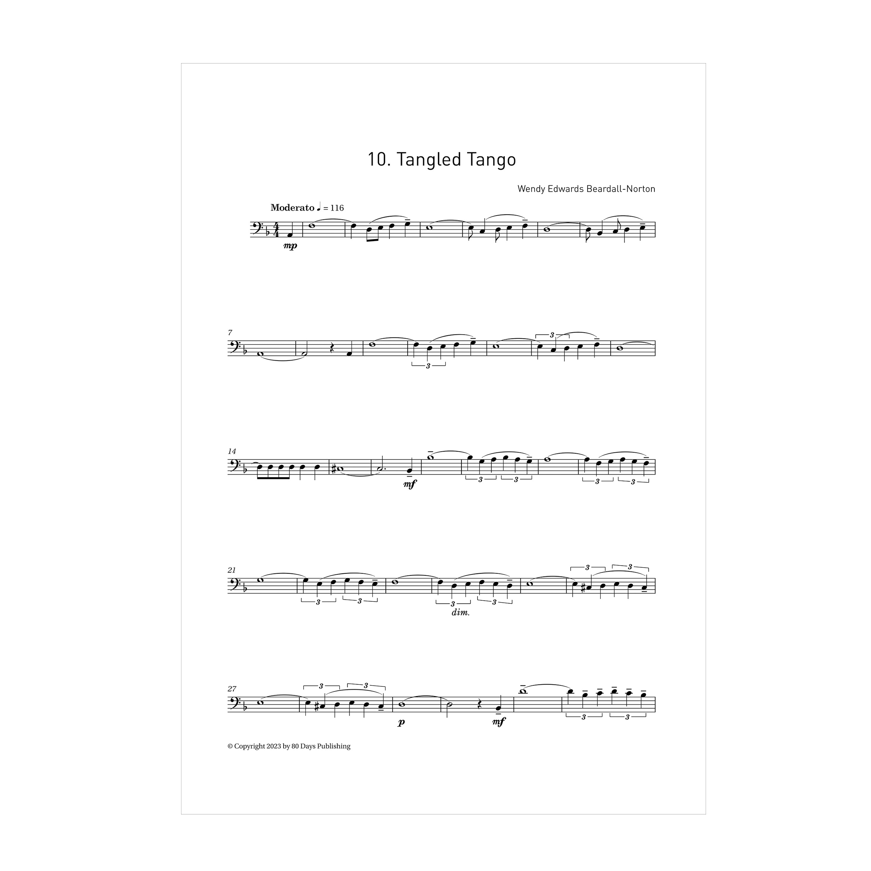 Wendy Edwards Beardall-Norton - So Here We Are Again for double bass and piano