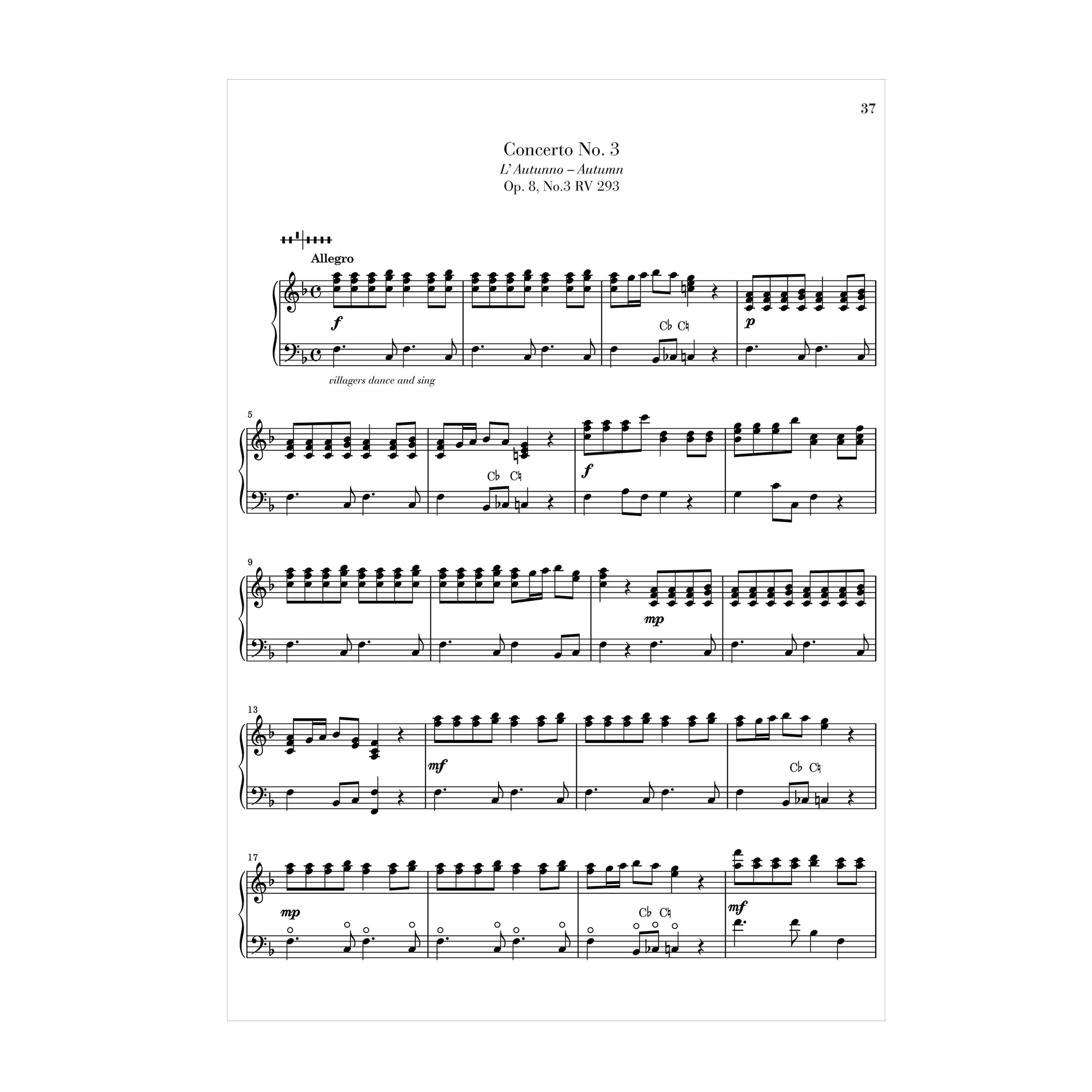 Vivaldi - Autumn from The Four Seasons arranged for harp by Keziah Thomas DOWNLOAD