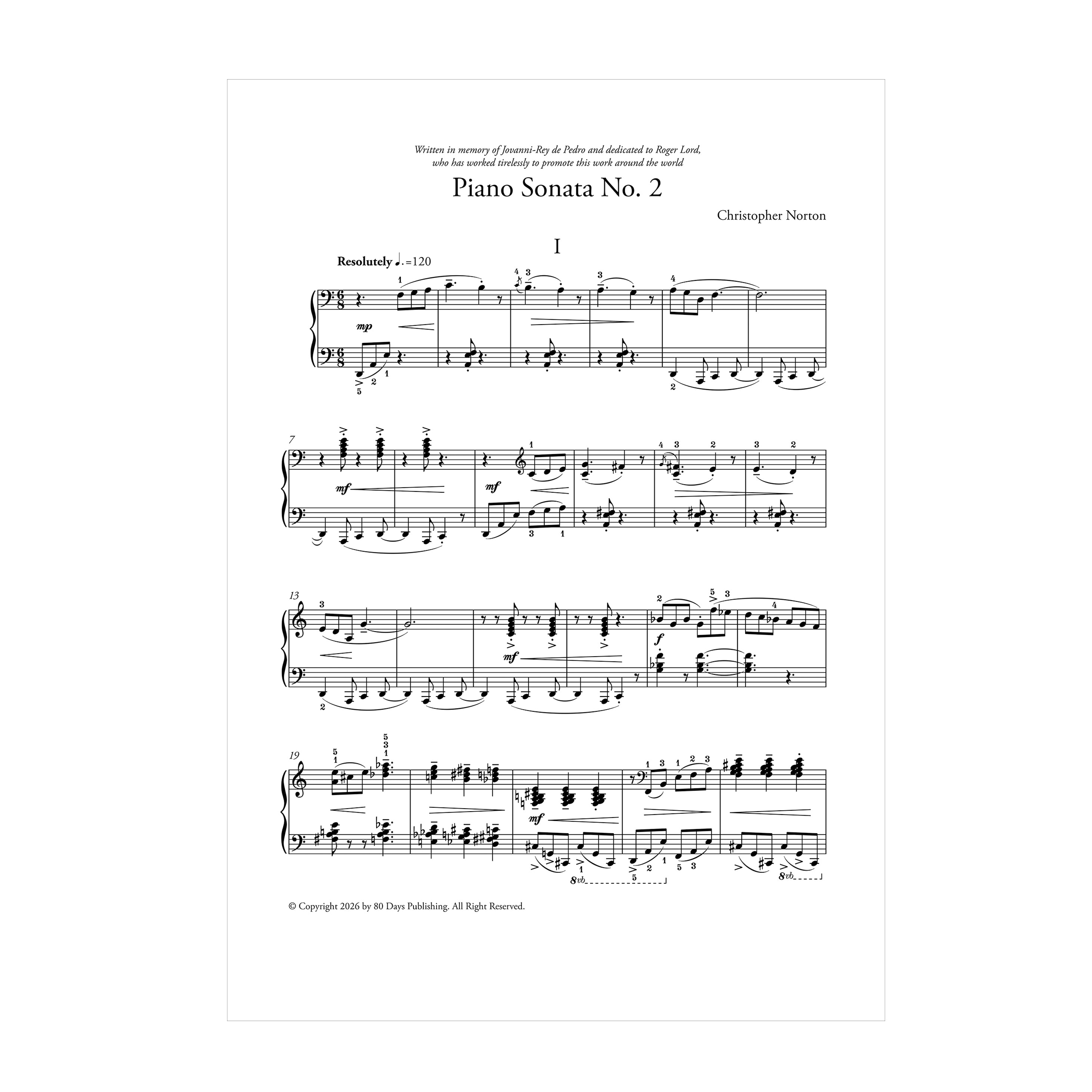 Christopher Norton - Jazz Piano Sonata No. 2