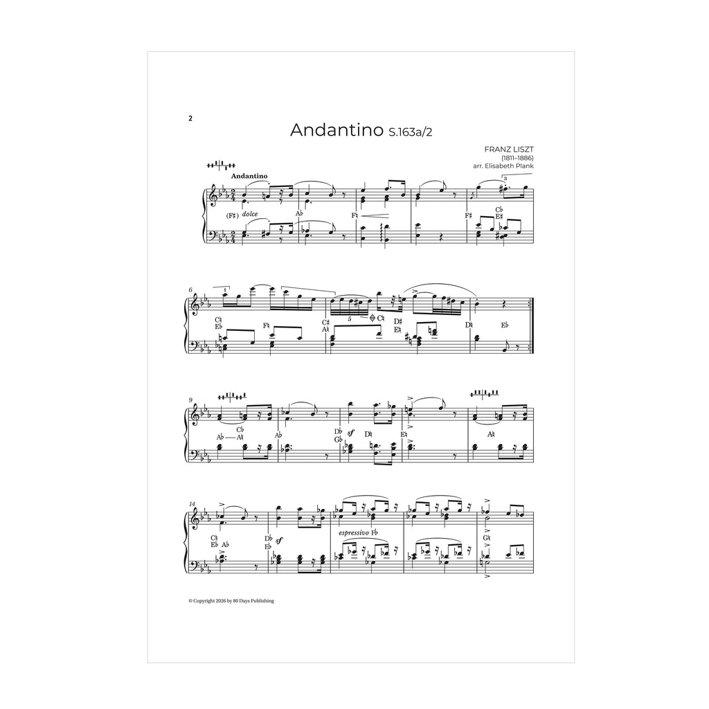 Franz Liszt - a selection of pieces from Albumblatter arr. for harp Elisabeth Plank