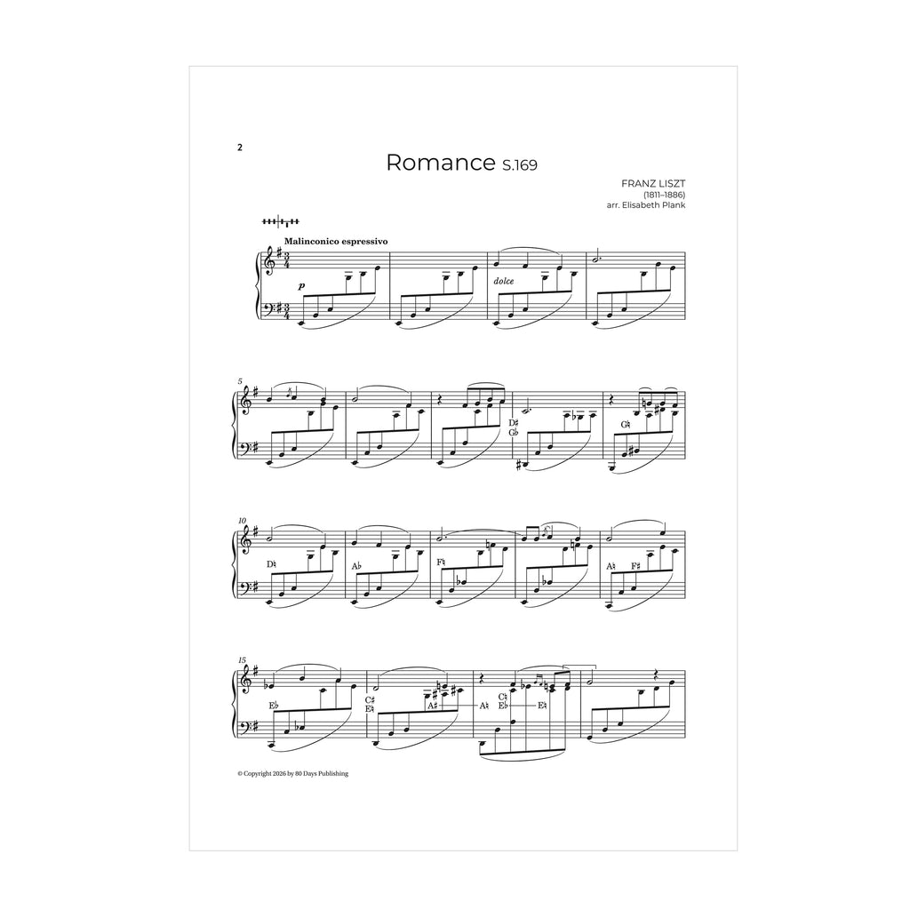 Franz Liszt - a selection of pieces arr. for harp Elisabeth Plank