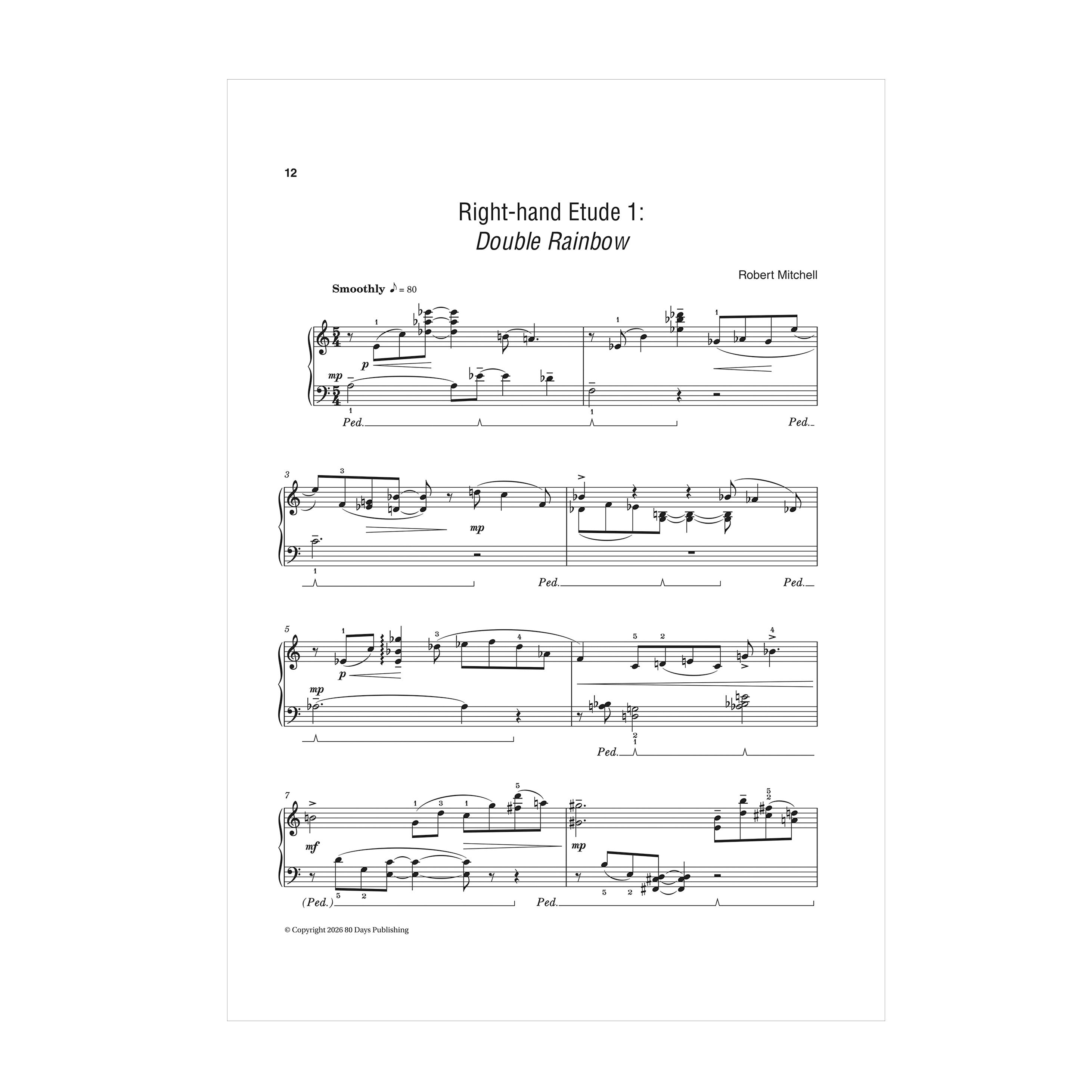 Robert Mitchell - Hand to Hand: 10 Etudes for Left and Right Hand Only