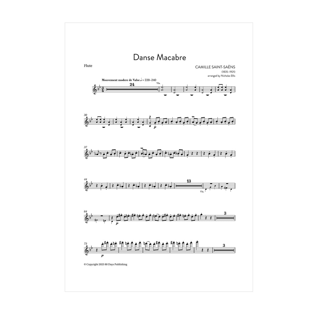 Saint-Saëns - Danse Macabre arr. fl., vla. (or cl.) and harp by Nicholas Ellis