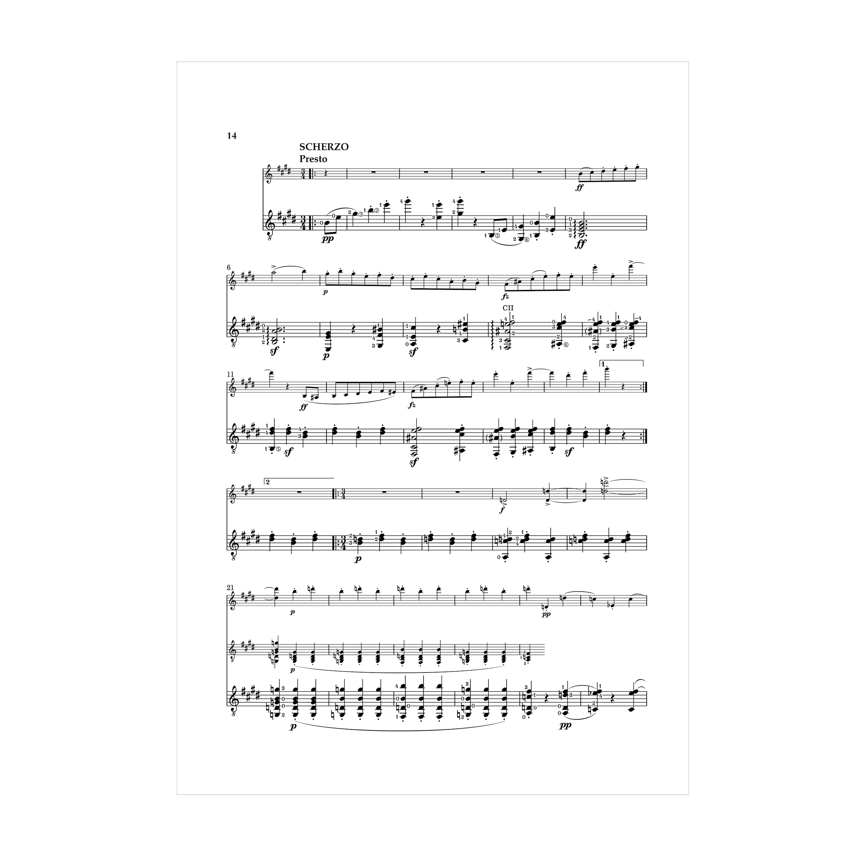 Franz Schubert - Sonata for Violin and Piano Op. 162 transcribed for Violin and Guitar SCORE DOWNLOAD