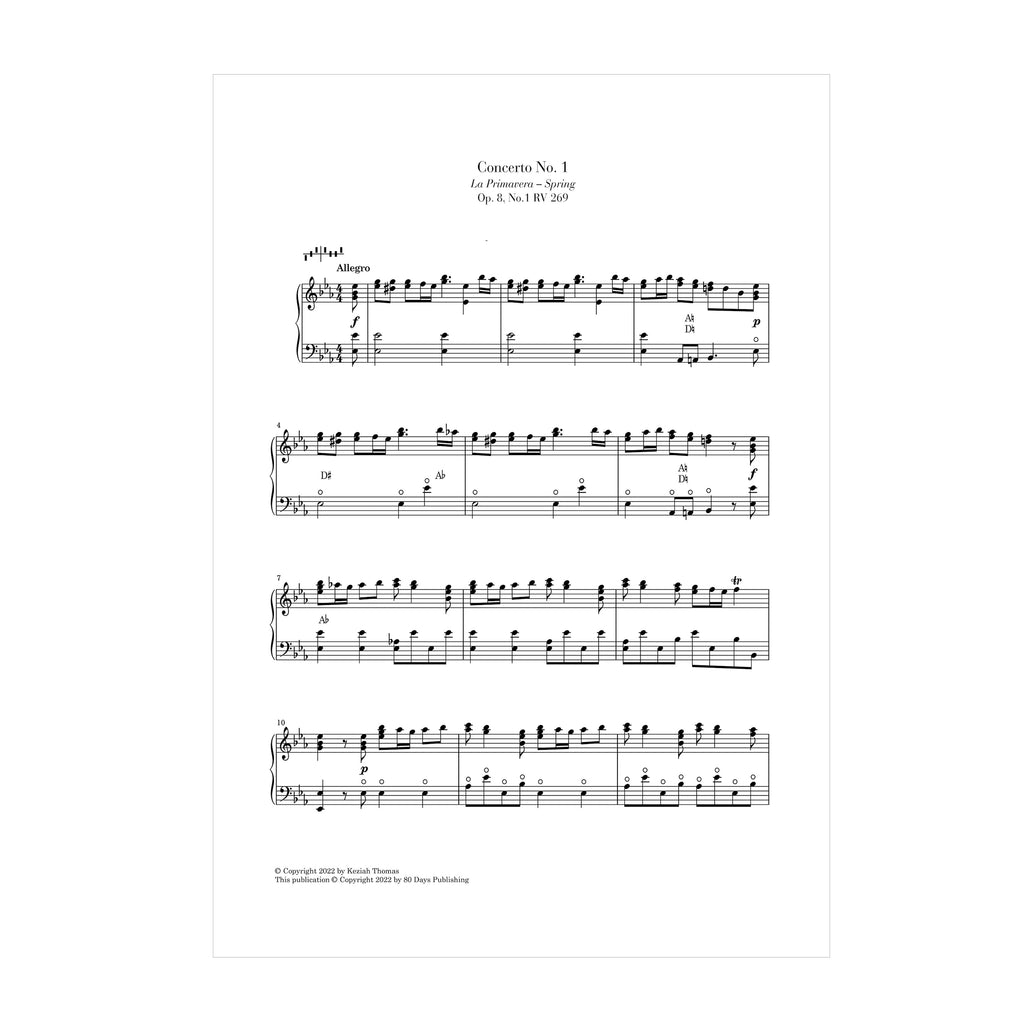 Vivaldi - Spring from The Four Seasons arranged for harp by Keziah Thomas DOWNLOAD