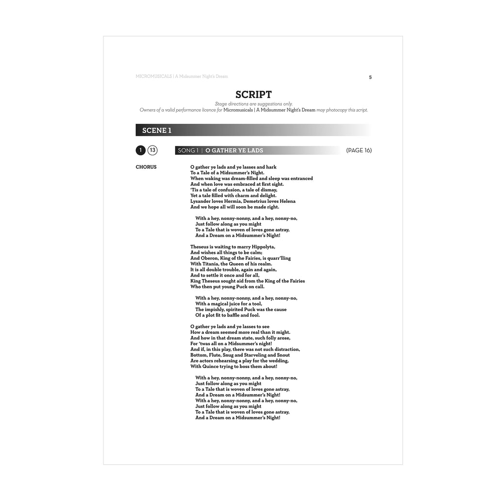 A Midsummer Night's Dream PERFORMANCE PACKAGE DOWNLOAD