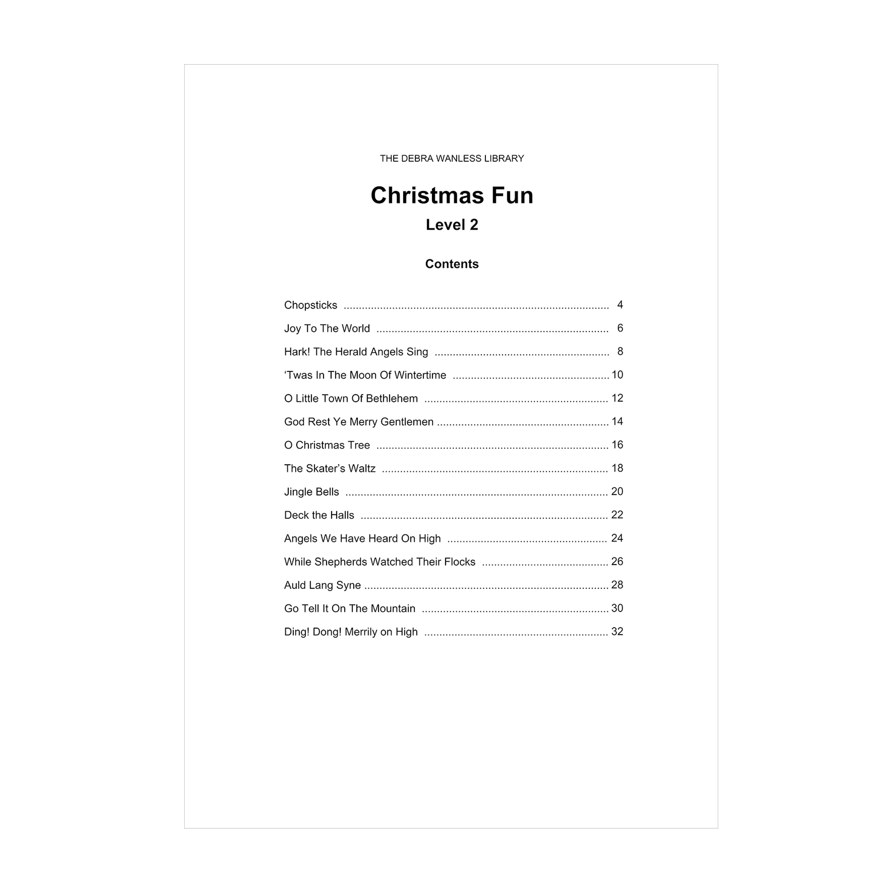 Debra Wanless - Christmas Fun Level 2