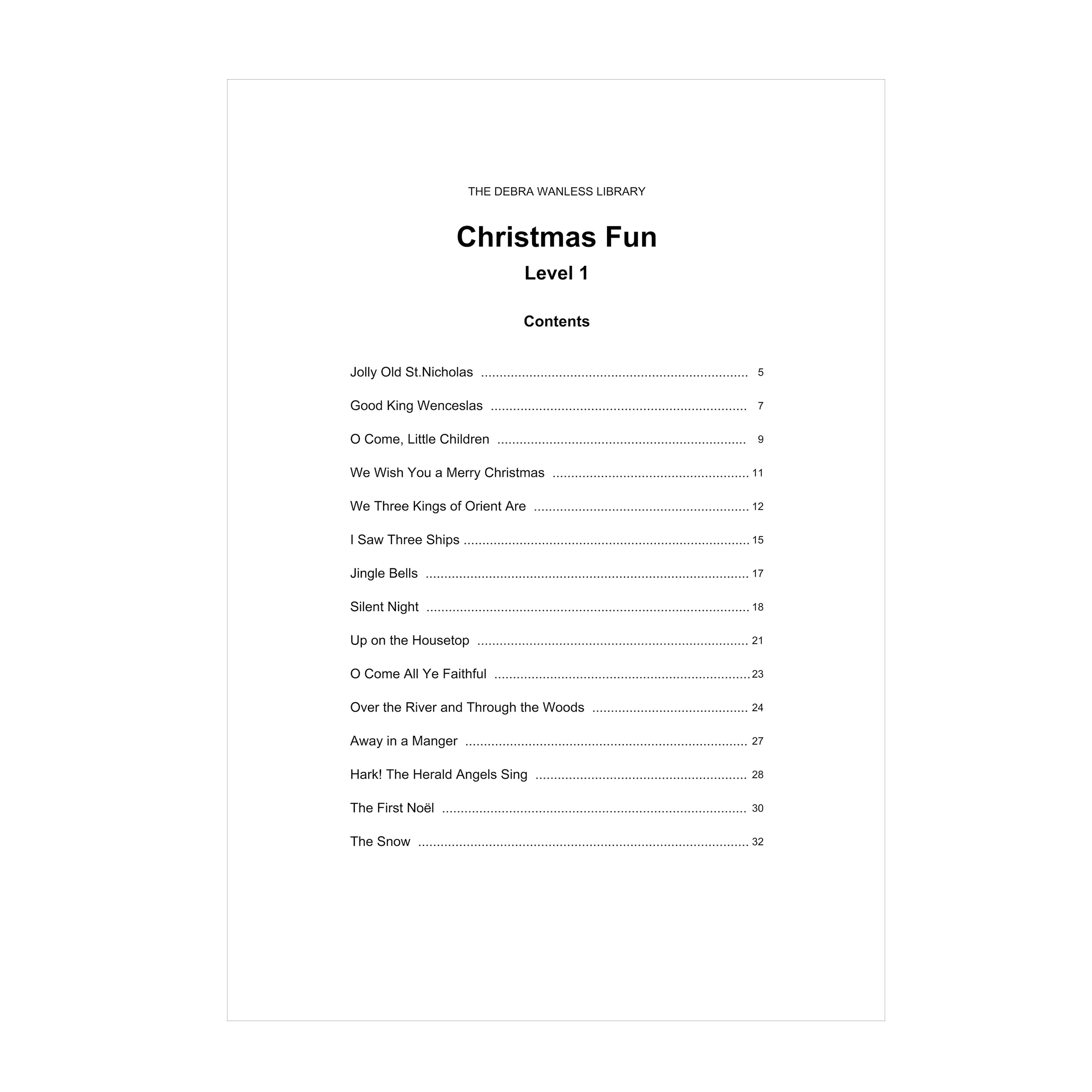 Debra Wanless - Christmas Fun Level 1
