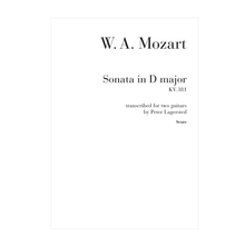 Load image into Gallery viewer, Mozart - Sonata in D major KV. 381 arr. two guitars SCORE (DOWNLOAD)
