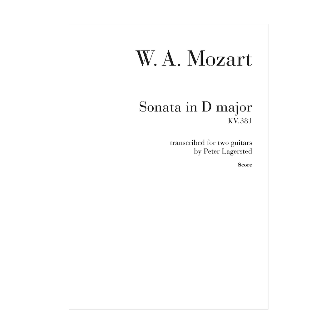 Mozart - Sonata in D major KV. 381 arr. two guitars SCORE (DOWNLOAD)