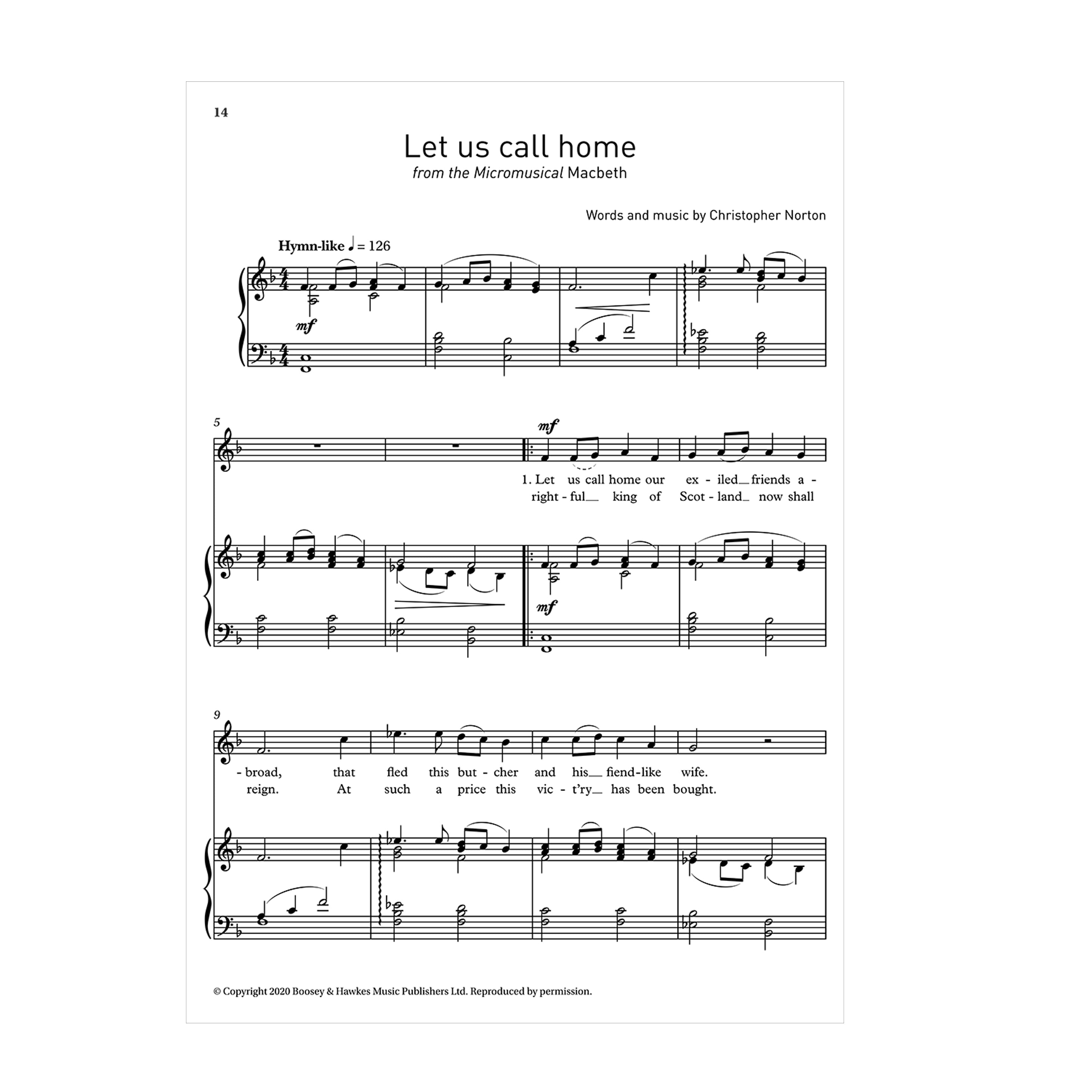 Selected songs from Christopher Norton's Micromusicals Book 3 High Voice