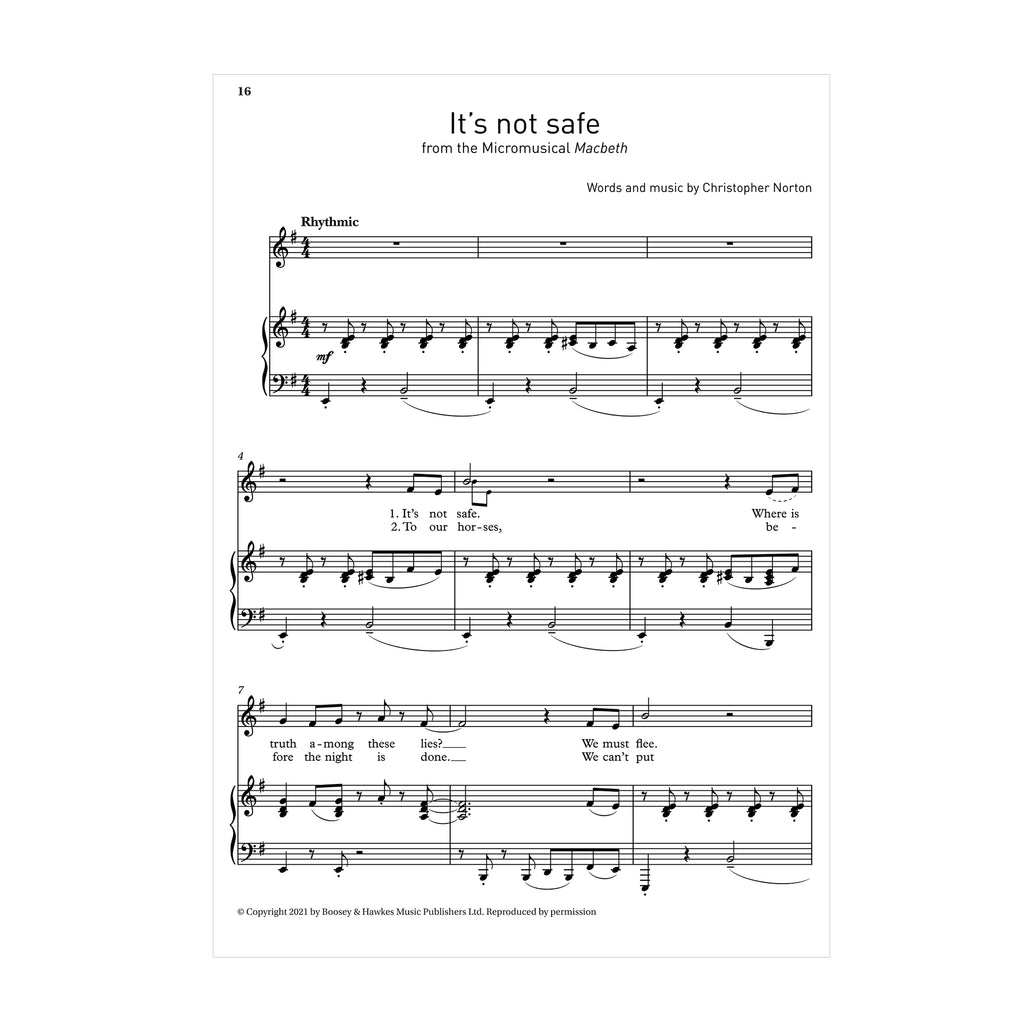 Selected songs from Christopher Norton's Micromusicals Book 4 Low Voice