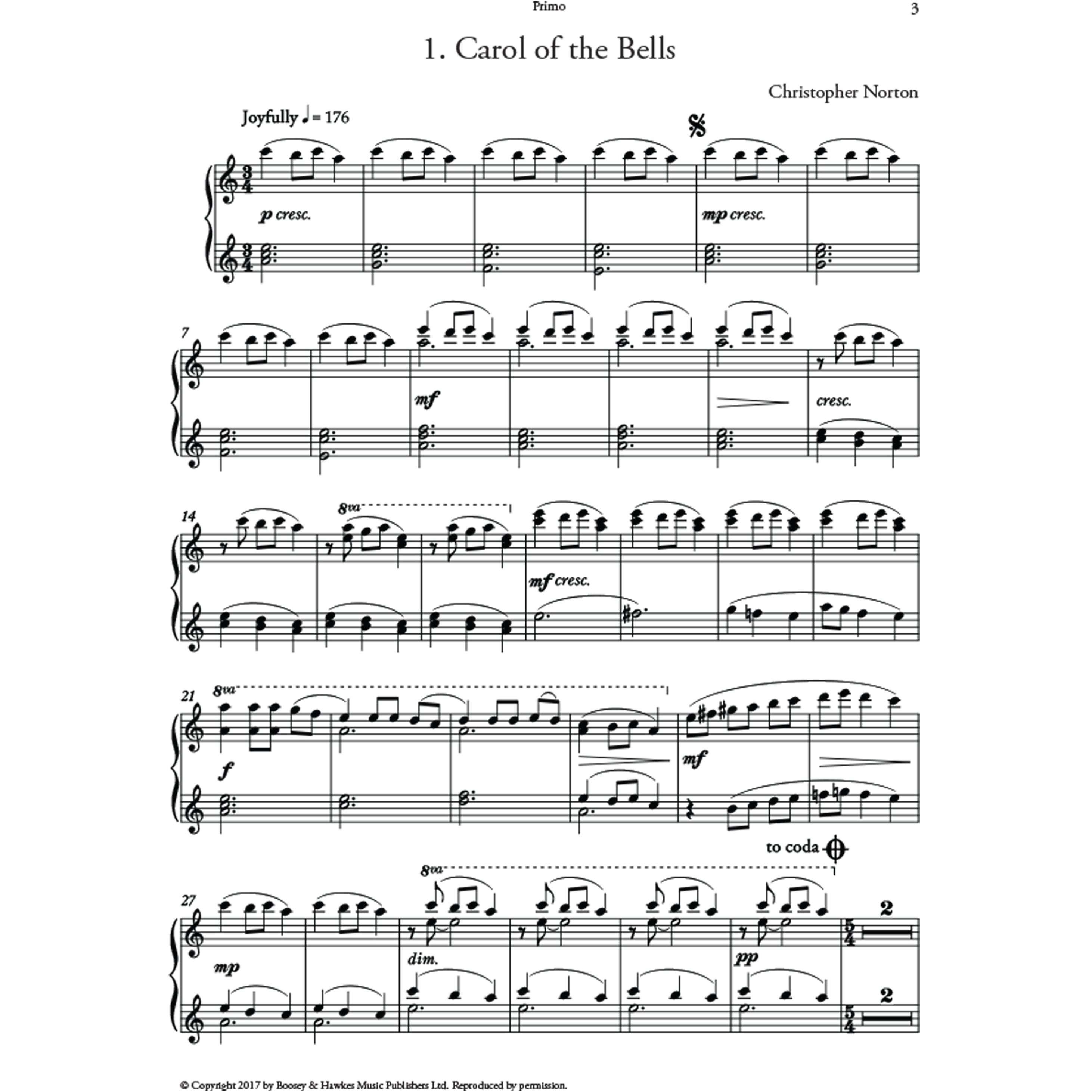 Christopher Norton – A Christmas Suite for piano duet