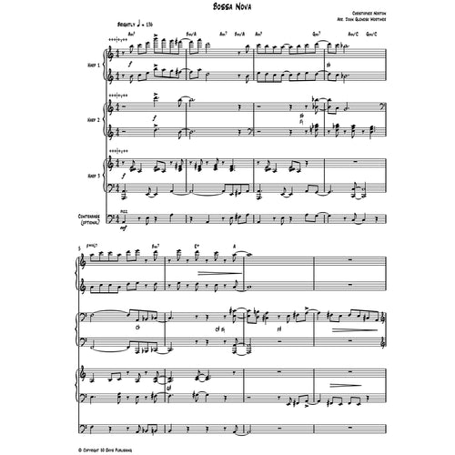Christopher Norton - Bossa Nova arr. for three harps with optional bass