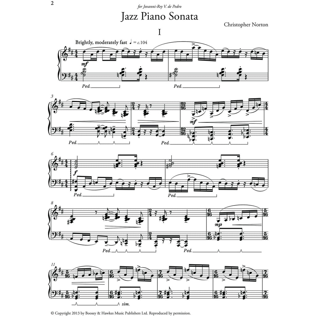 Christopher Norton – Jazz Piano Sonata