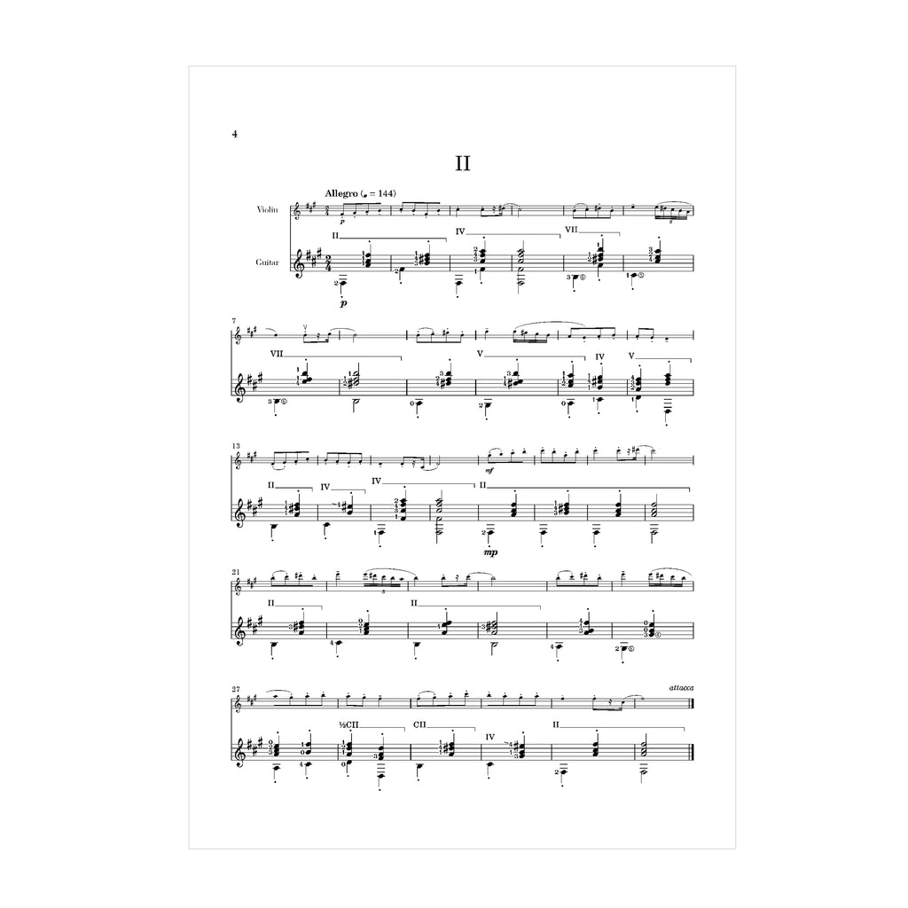Béla Bartók - Rumanian Folk Dances transcribed for Violin and Guitar