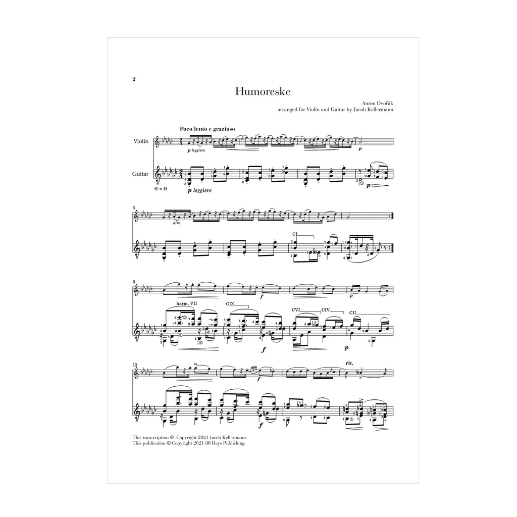 Dvorak - Humoreske arr. for violin and guitar