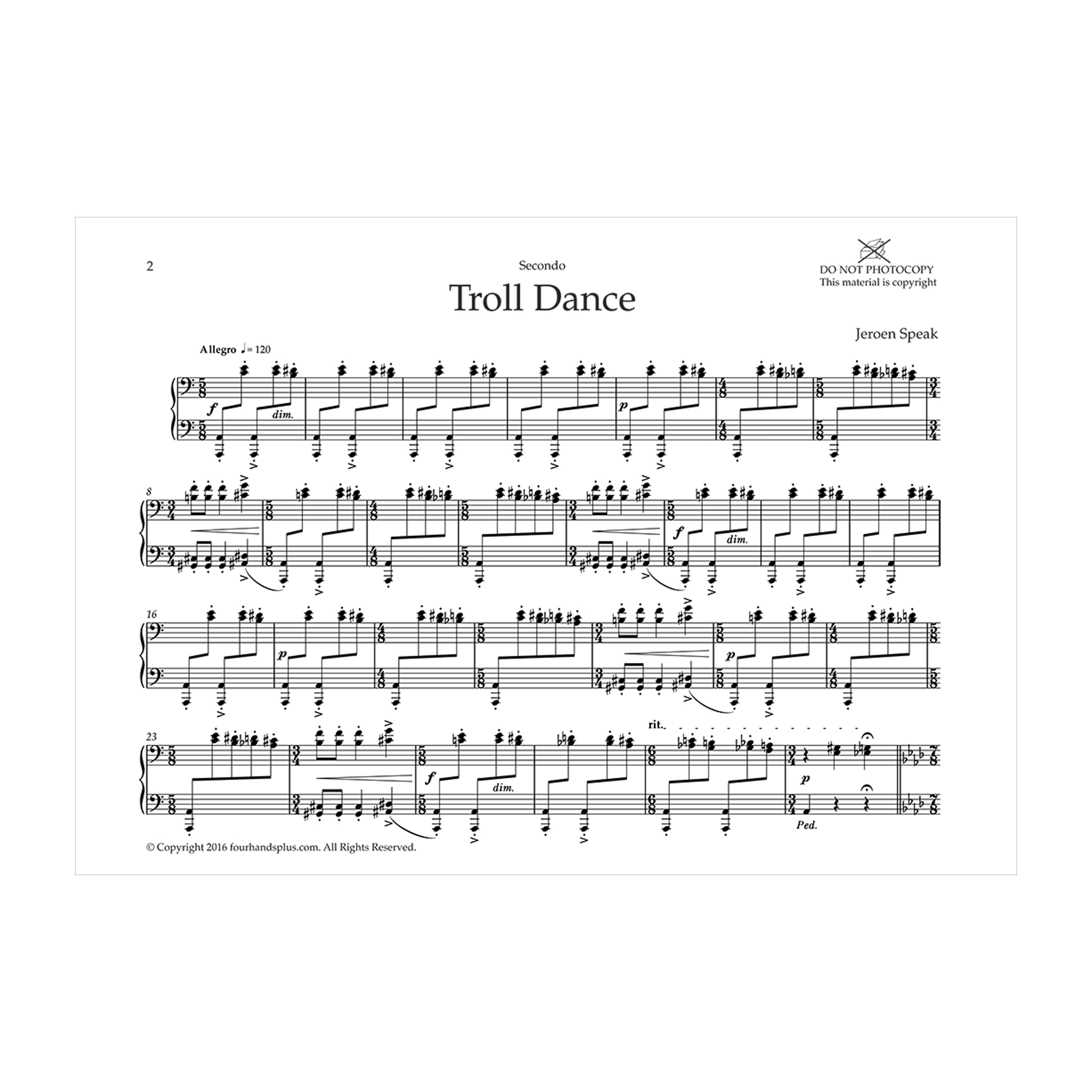 Jeroen Speak - Five piano duets