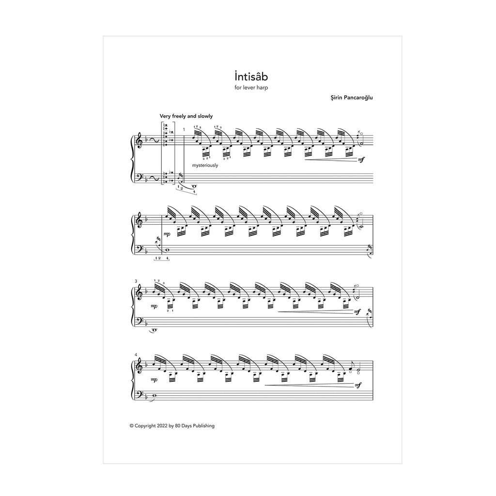 İntisâb for pedal harp - Şirin Pancaroğlu DOWNLOAD