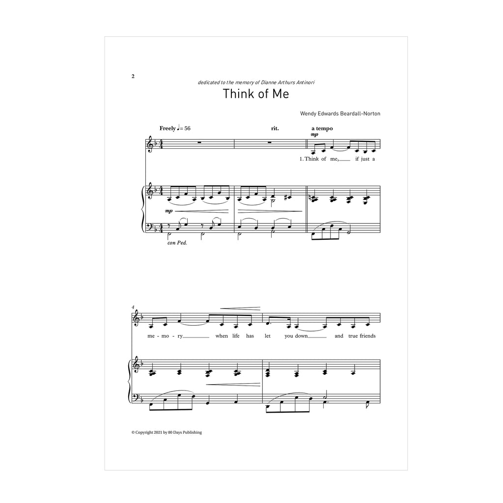 Wendy Edwards Beardall-Norton - Memories: four songs for voice and piano