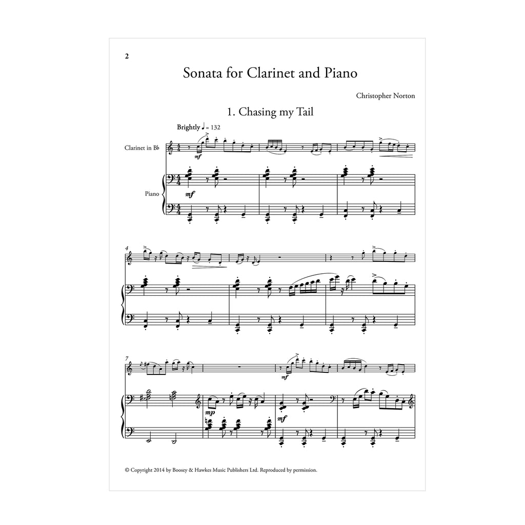 Christopher Norton - Sonata for Clarinet and Piano