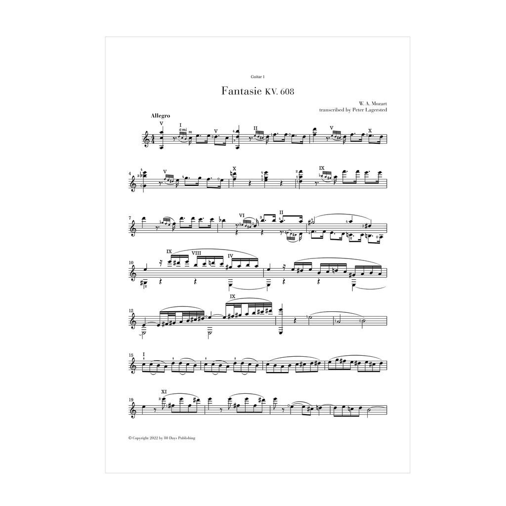 Mozart - Fantasie KV 608 arr. two guitars