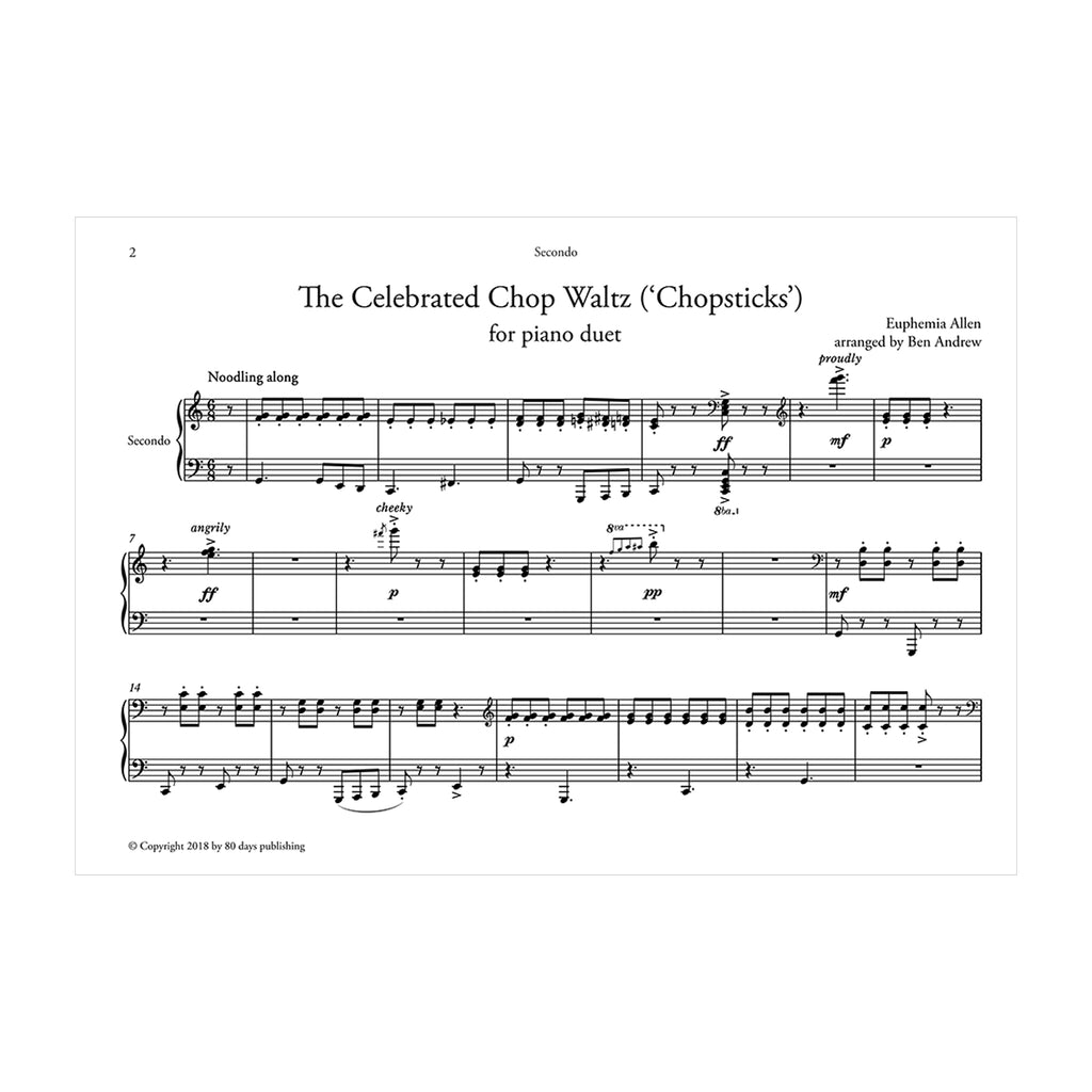 Euphemia Allen arr. Ben Andrew - Chopsticks for Piano Duet