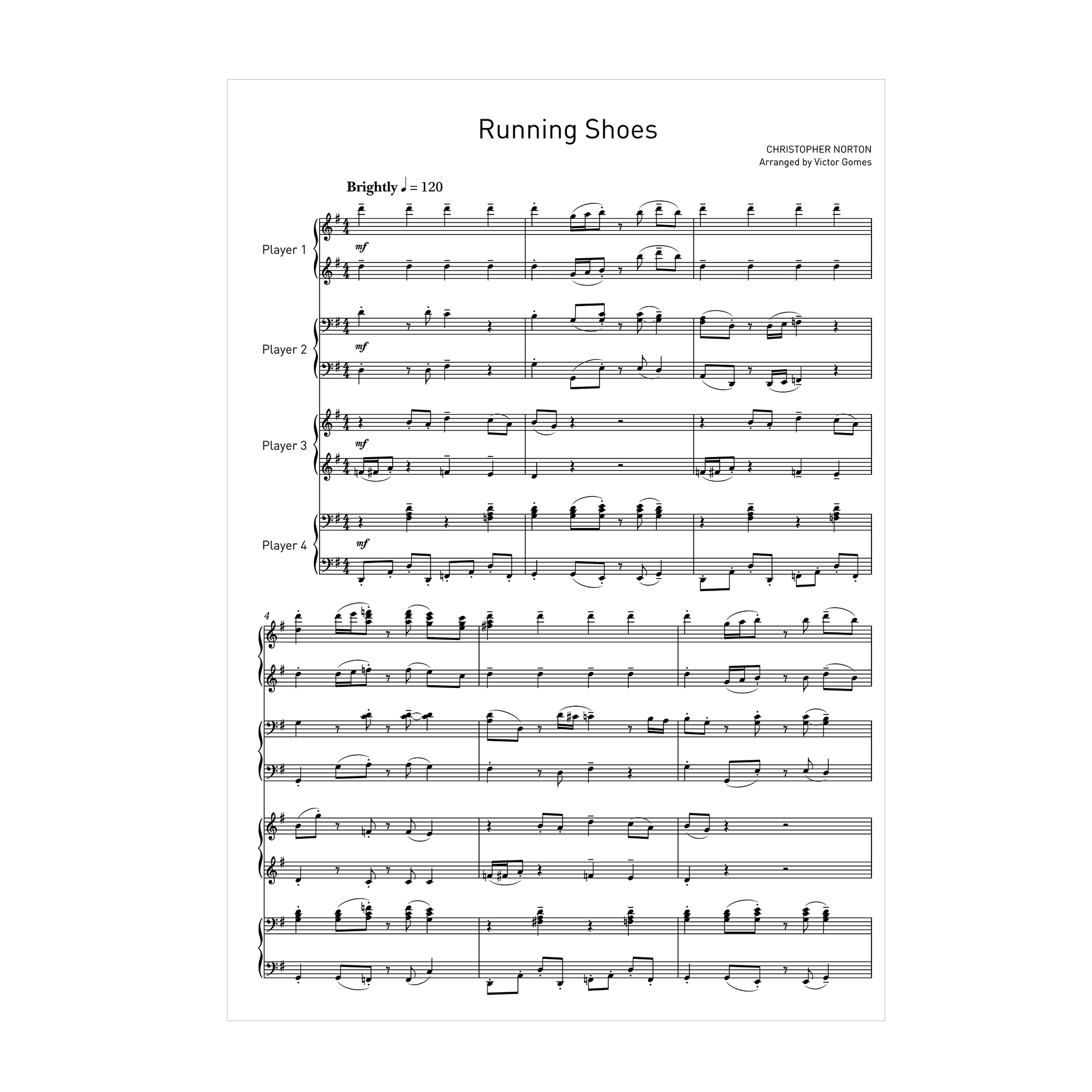 Christopher Norton - four pieces from microjazz arr. 8 hands at 2 pianos