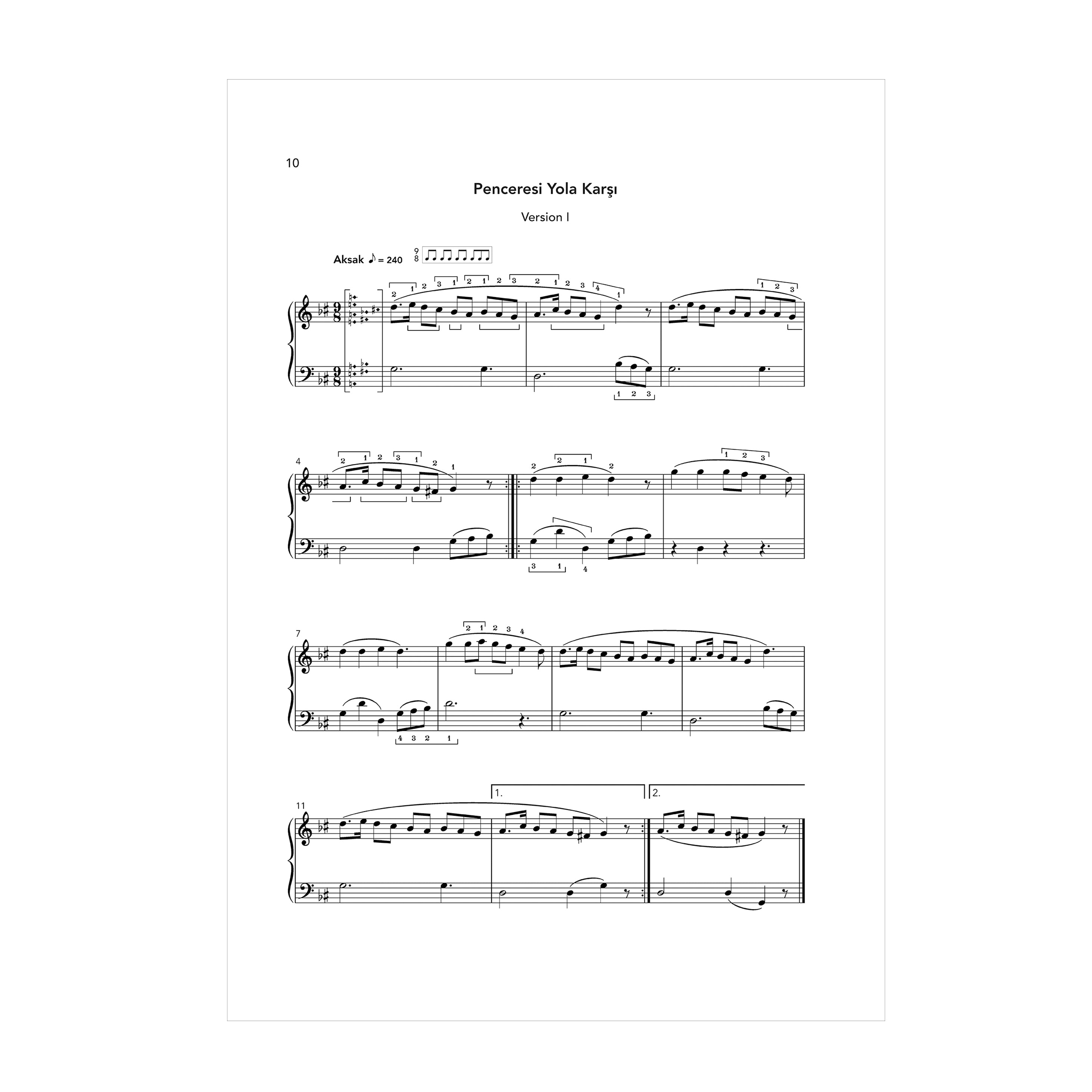 Traditional Turkish Tunes Vol 1 arr for lever harp - Şirin Pancaroğlu