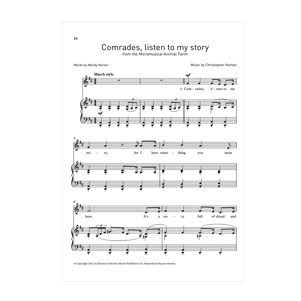 Selected songs from Christopher Norton's Micromusicals Book 5 High Voice