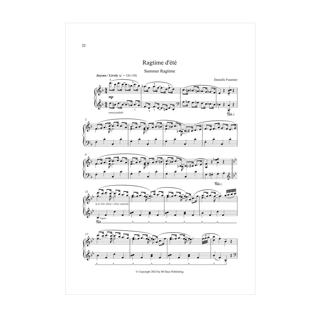 Danielle Fournier - Twelve Pieces for Piano/Douze pièces pour piano