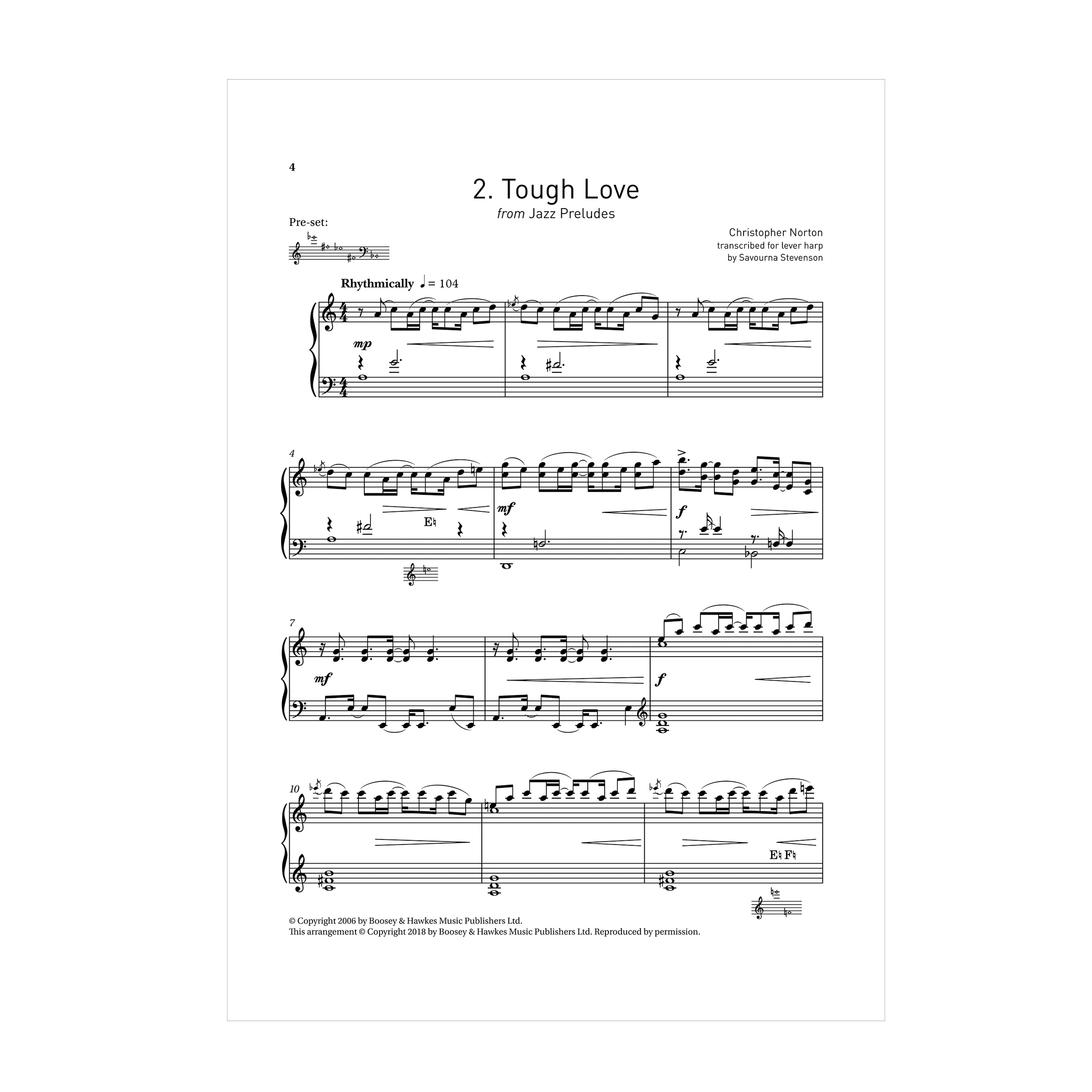 Christopher Norton - a selection from the Preludes Collection arr. lever harp