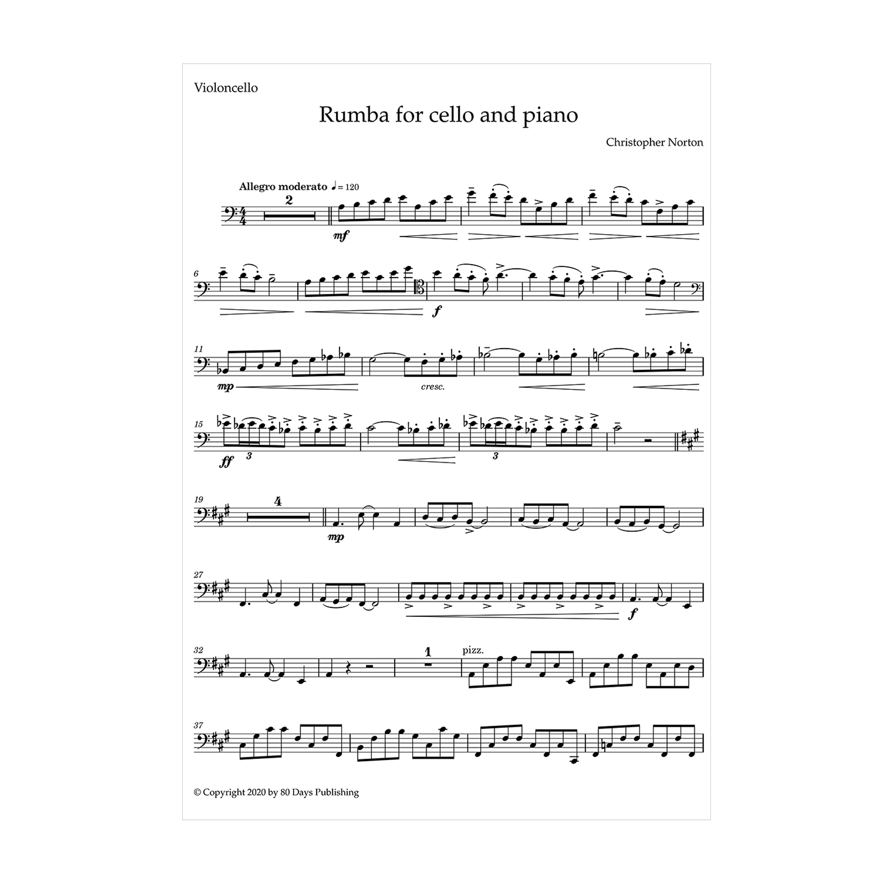 Christopher Norton - Rumba for Cello and Piano