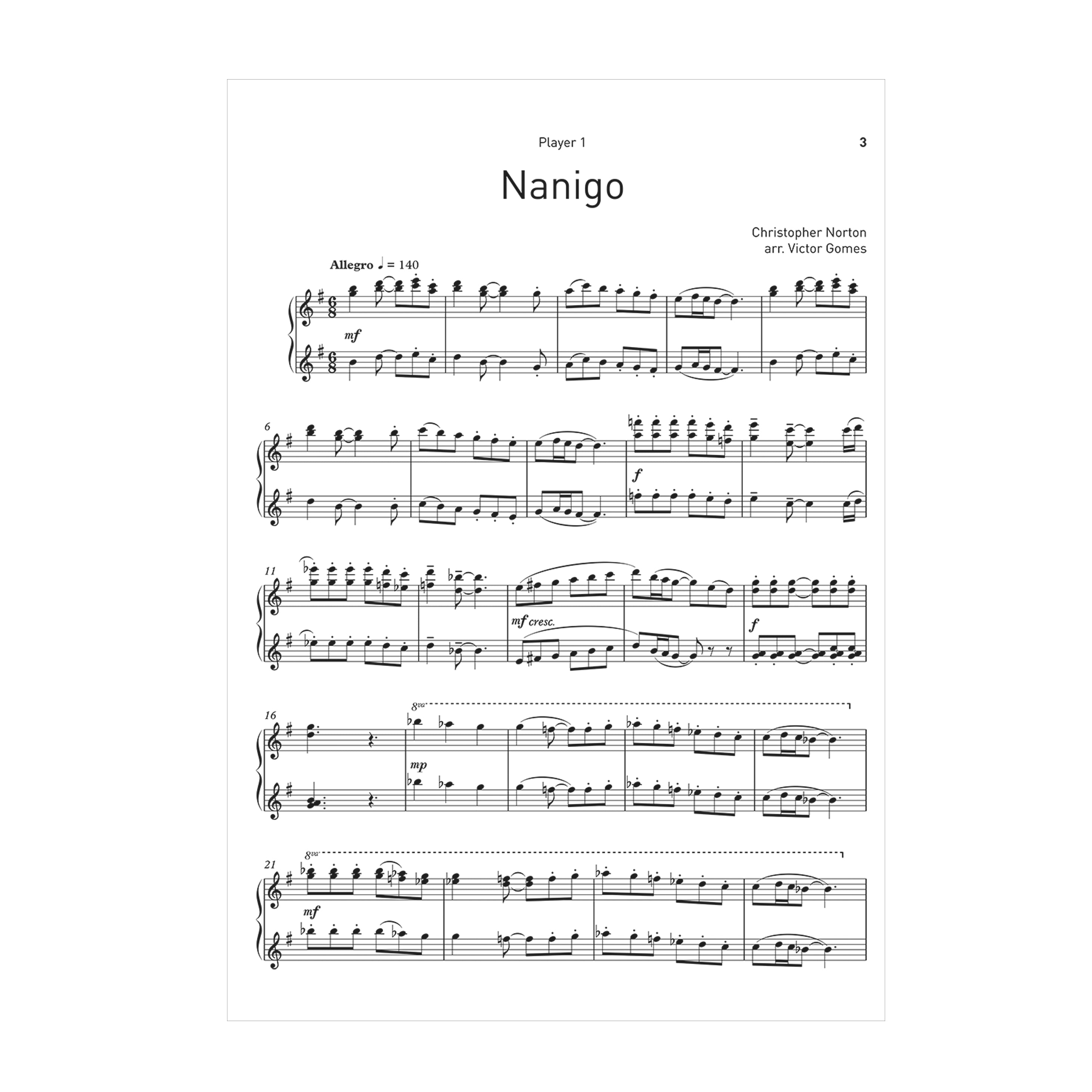 Christopher Norton - four pieces from microjazz arr. 8 hands at 2 pianos